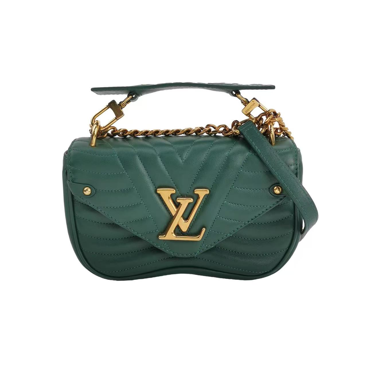 Louis Vuitton - New Wave Chain Bag M58664 - Calfskin leather - Green with Gold-Tone Hardware - (small)