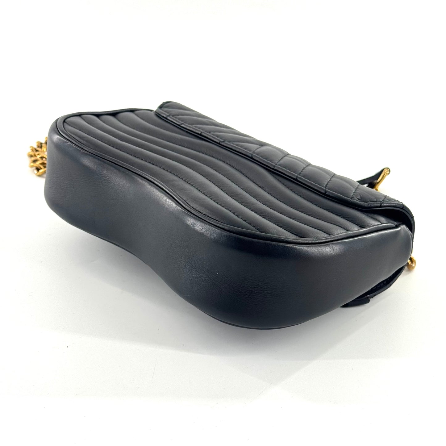 Louis Vuitton - New Wave Chain Bag - Quilted leather - Black with Gold-Tone Hardware - (Mini)