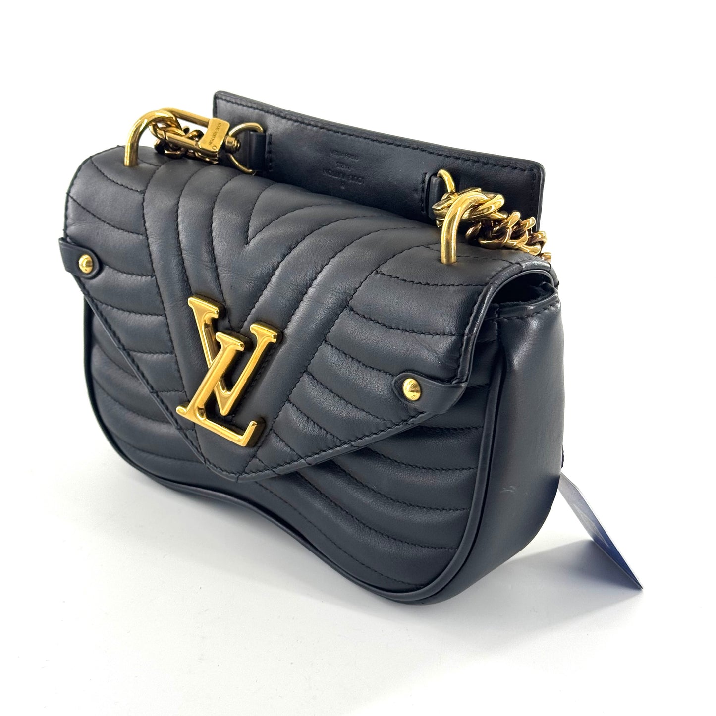 Louis Vuitton - New Wave Chain Bag - Quilted leather - Black with Gold-Tone Hardware - (Mini)