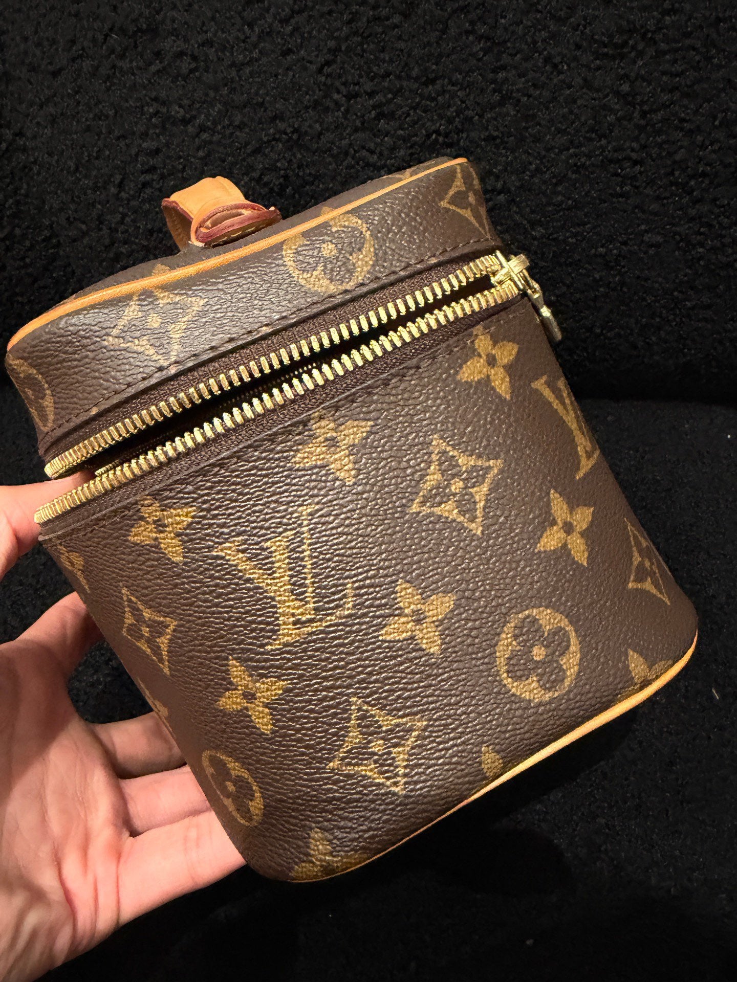 Louis Vuitton - Nice Mini - Monogram coated canvas with Vachetta leather trim - Brown with natural Vachetta leather - (small)