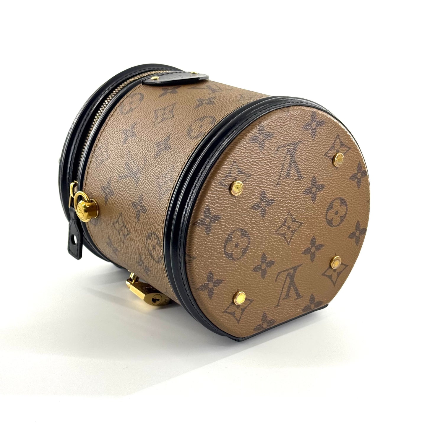 Louis Vuitton - Nice PM - Monogram coated canvas with black leather trim - Brown with Black accents - (Mini)