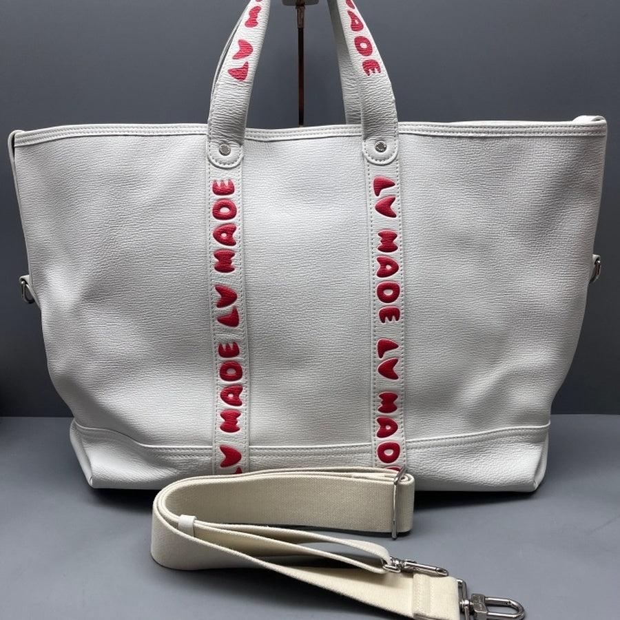 Louis Vuitton - Nigo Tiger Print Tote Bag - Leather - White - (Large)