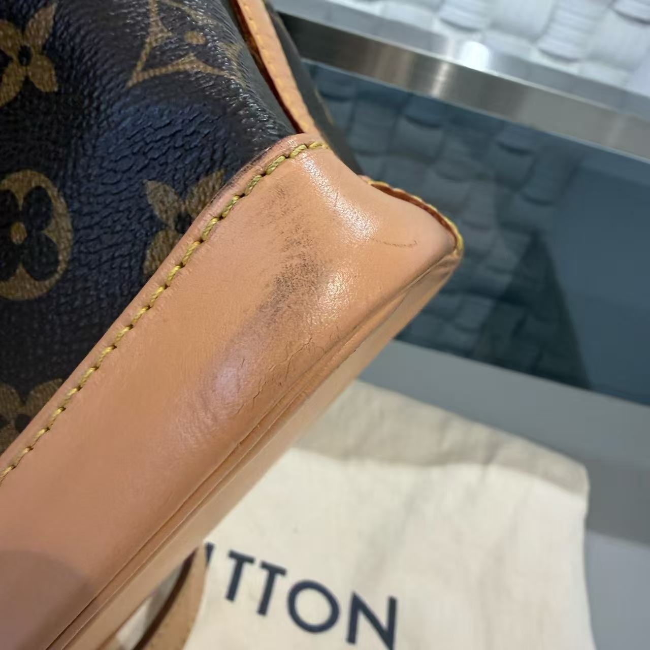 Louis Vuitton - Noe BB - Monogram coated canvas with vachetta leather trim - Brown - (small)