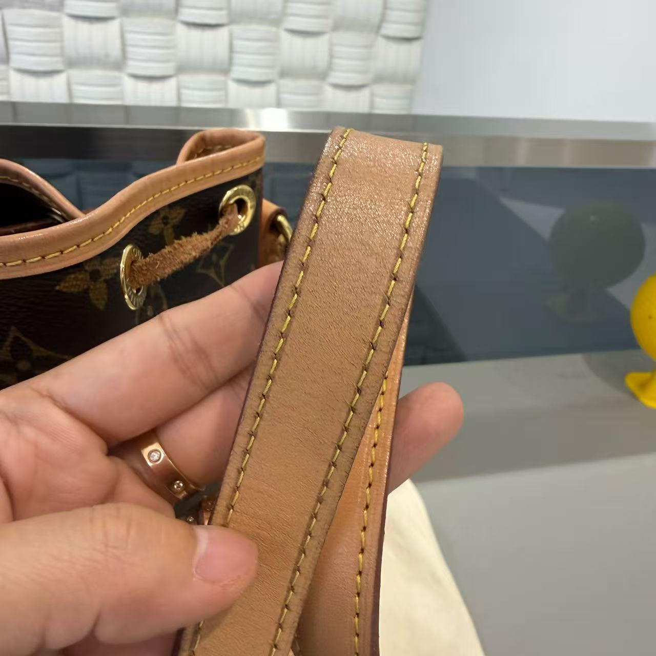 Louis Vuitton - Noe BB - Monogram coated canvas with vachetta leather trim - Brown - (small)