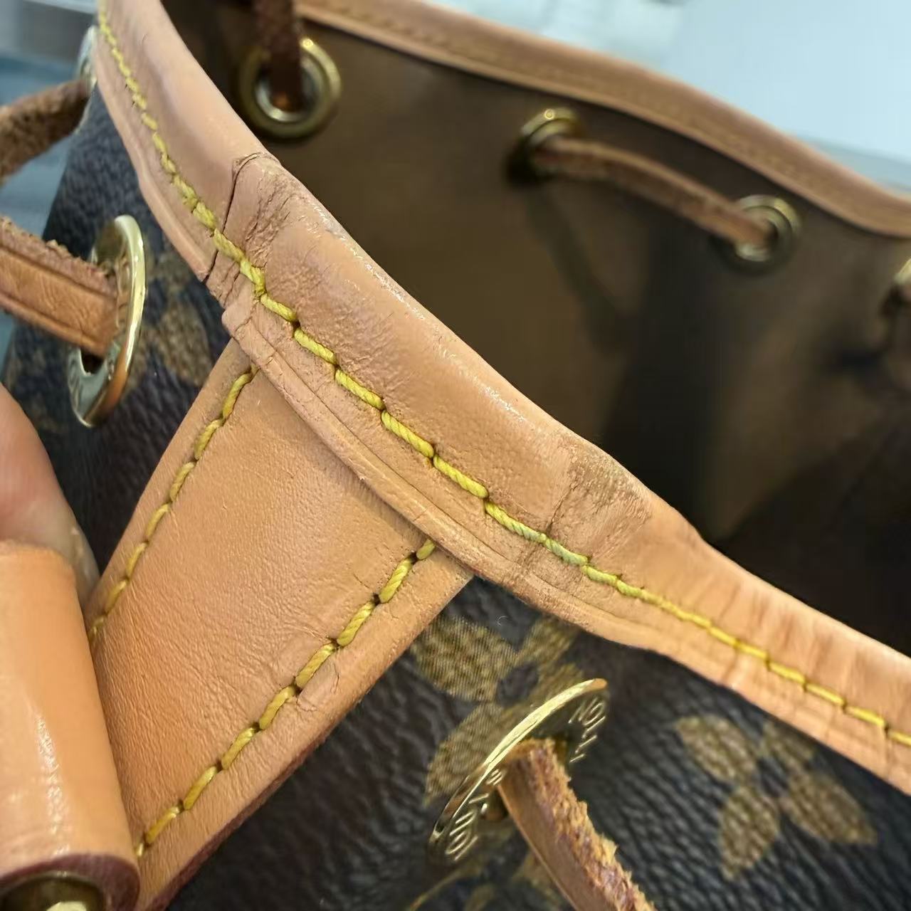 Louis Vuitton - Noe BB - Monogram coated canvas with vachetta leather trim - Brown - (small)