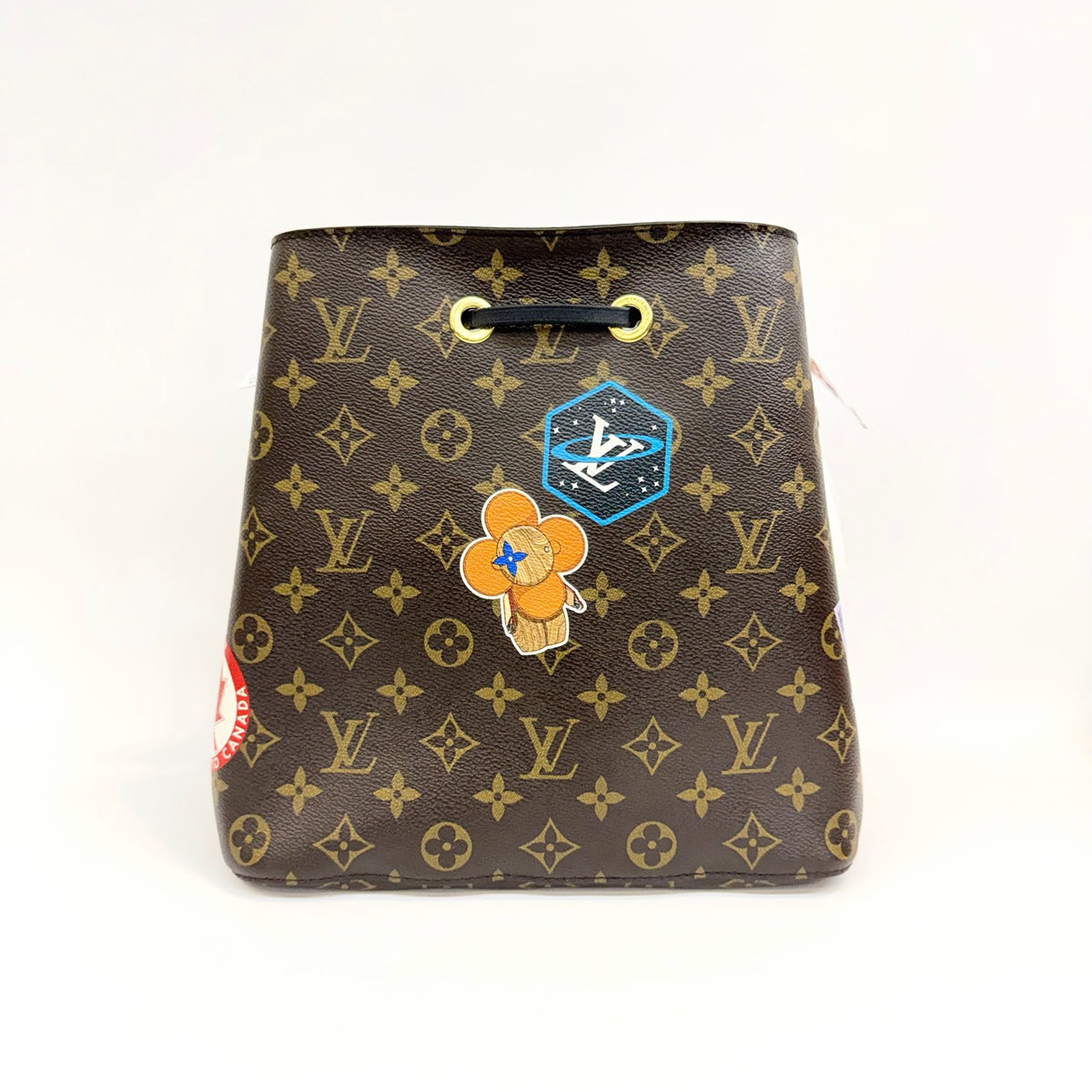Louis Vuitton - Noe Bucket Bag with Stickers - Synthetic - Brown - (medium)