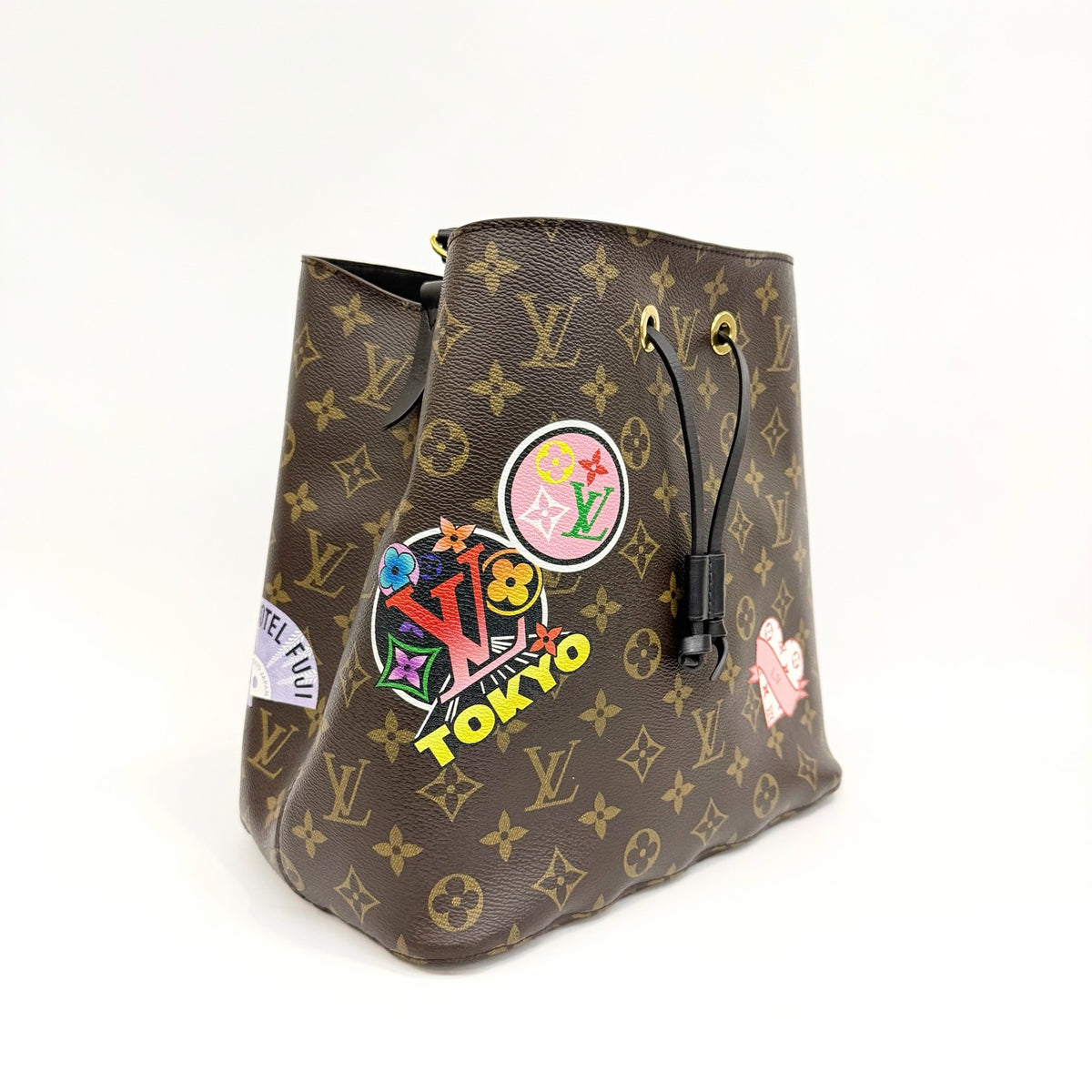 Louis Vuitton - Noe Bucket Bag with Stickers - Synthetic - Brown - (medium)