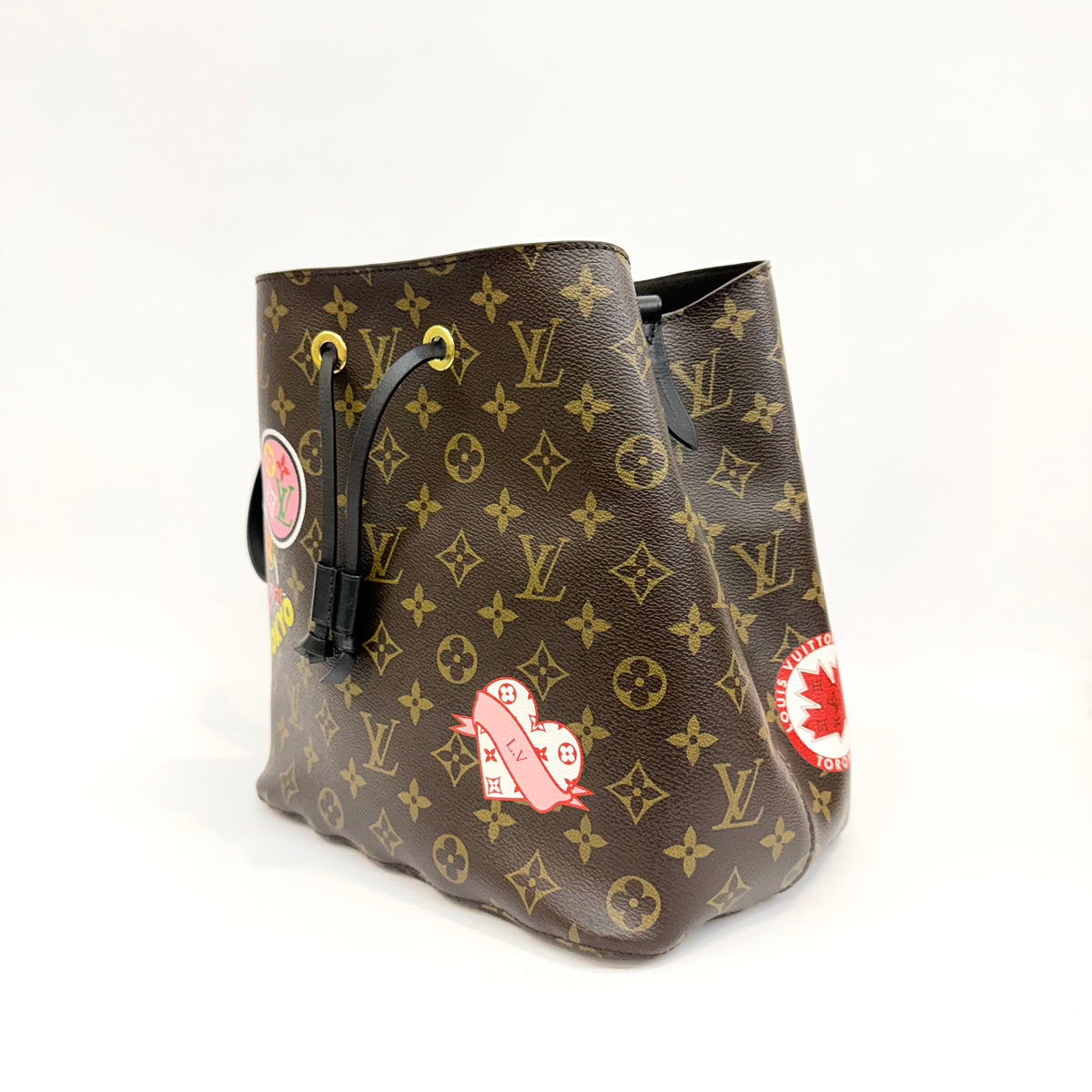 Louis Vuitton - Noe Bucket Bag with Stickers - Synthetic - Brown - (medium)