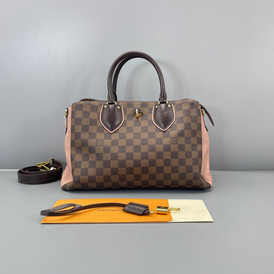 Louis Vuitton - Normandy - Damier Ebene coated canvas and grained leather - Brown and Pink - (Medium)