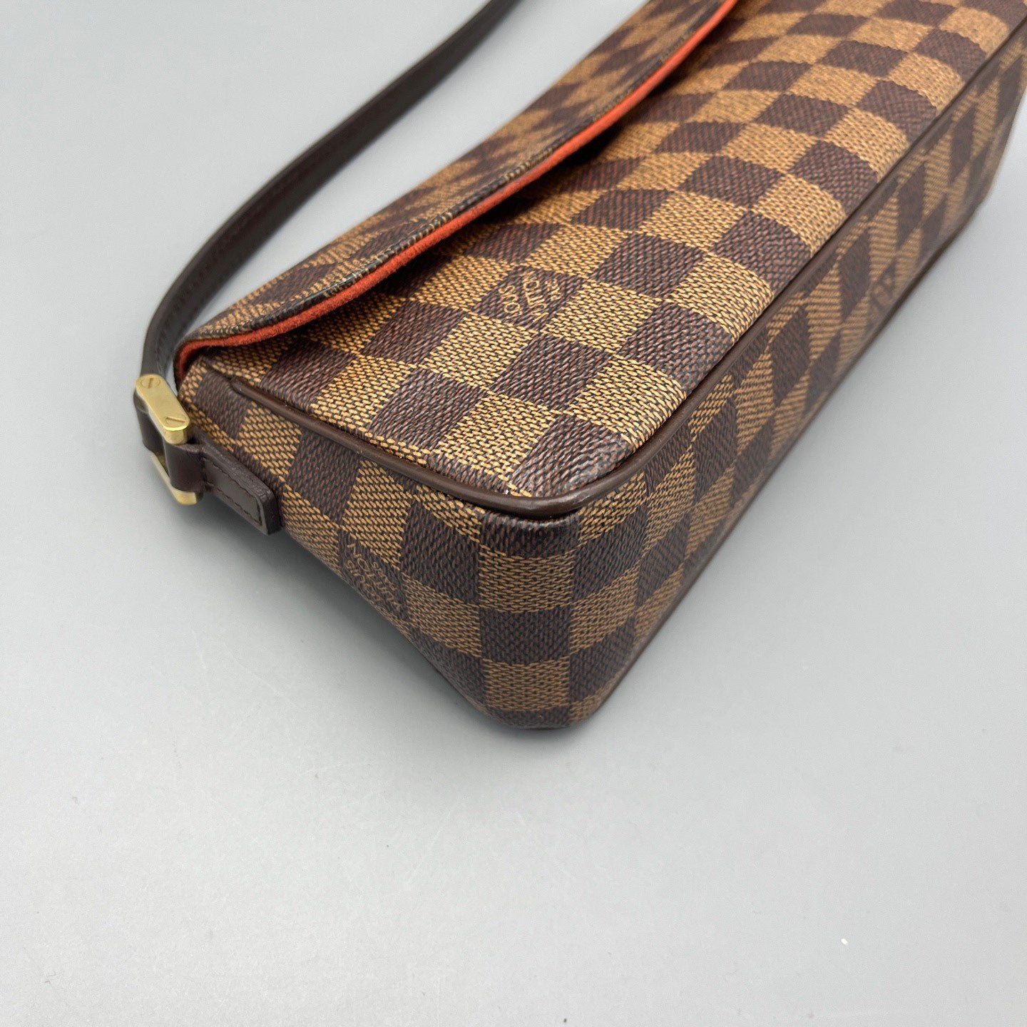 Louis Vuitton - Omotesando Flap Bag - Damier Ebène coated canvas with leather trim and suede interior - Brown with Orange Interior - (small)