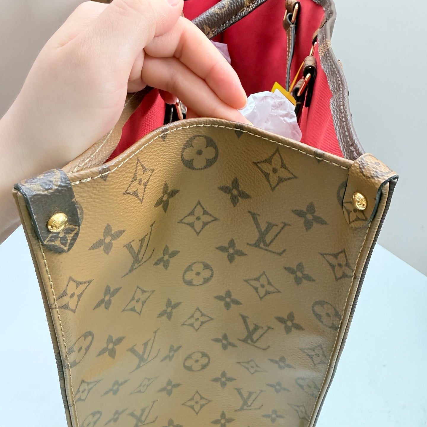 Louis Vuitton - Onthego - Cloth - Brown - (large)