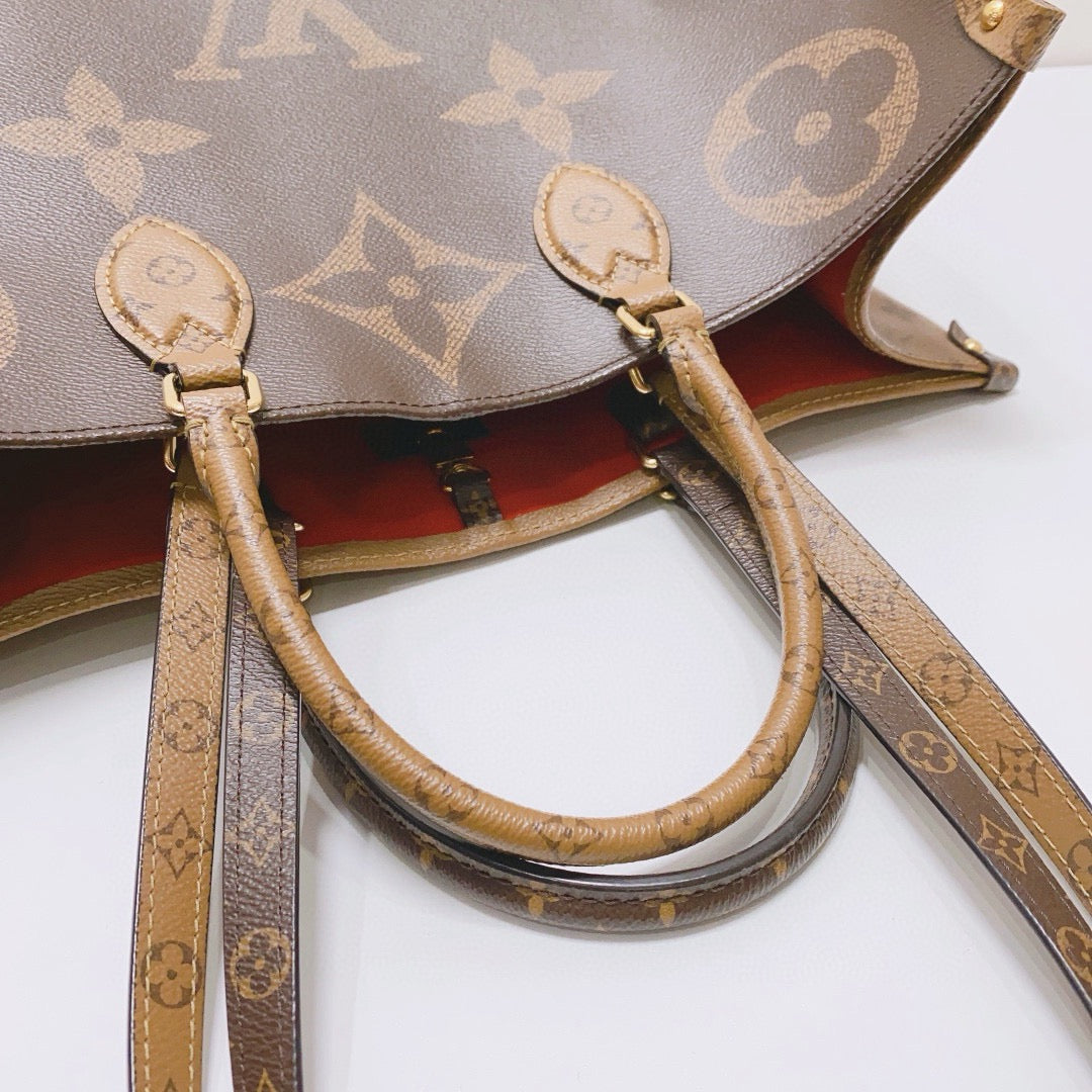 Louis Vuitton - OnTheGo GM - Monogram and Monogram Reverse coated canvas with leather trim - Brown - (Large)