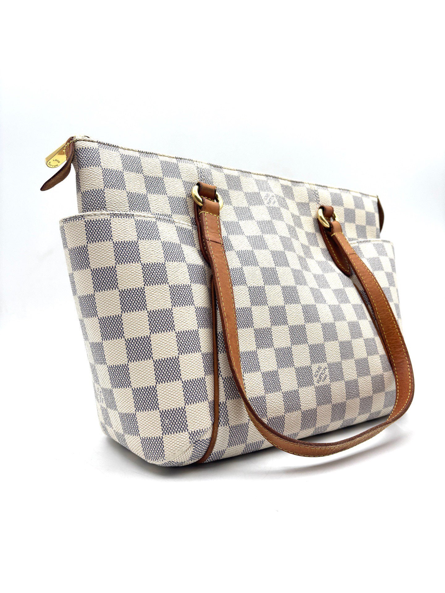 Louis Vuitton - Other - Damier Azur coated canvas with natural cowhide leather trim - White - (medium)