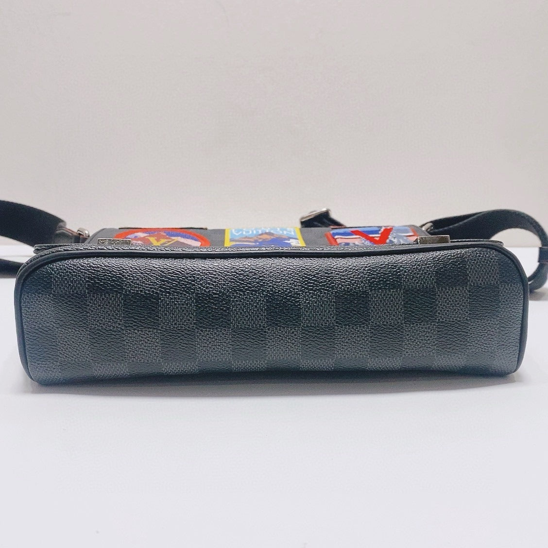 Louis Vuitton - Other - Damier Graphite canvas with leather trim and textile patches - Black with multicolour patches - (Small)