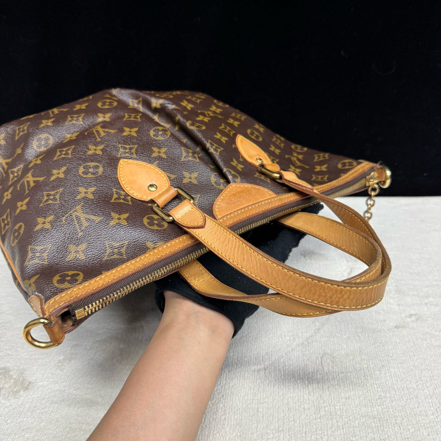 Louis Vuitton - Palermo - Cloth - Brown - (Small)