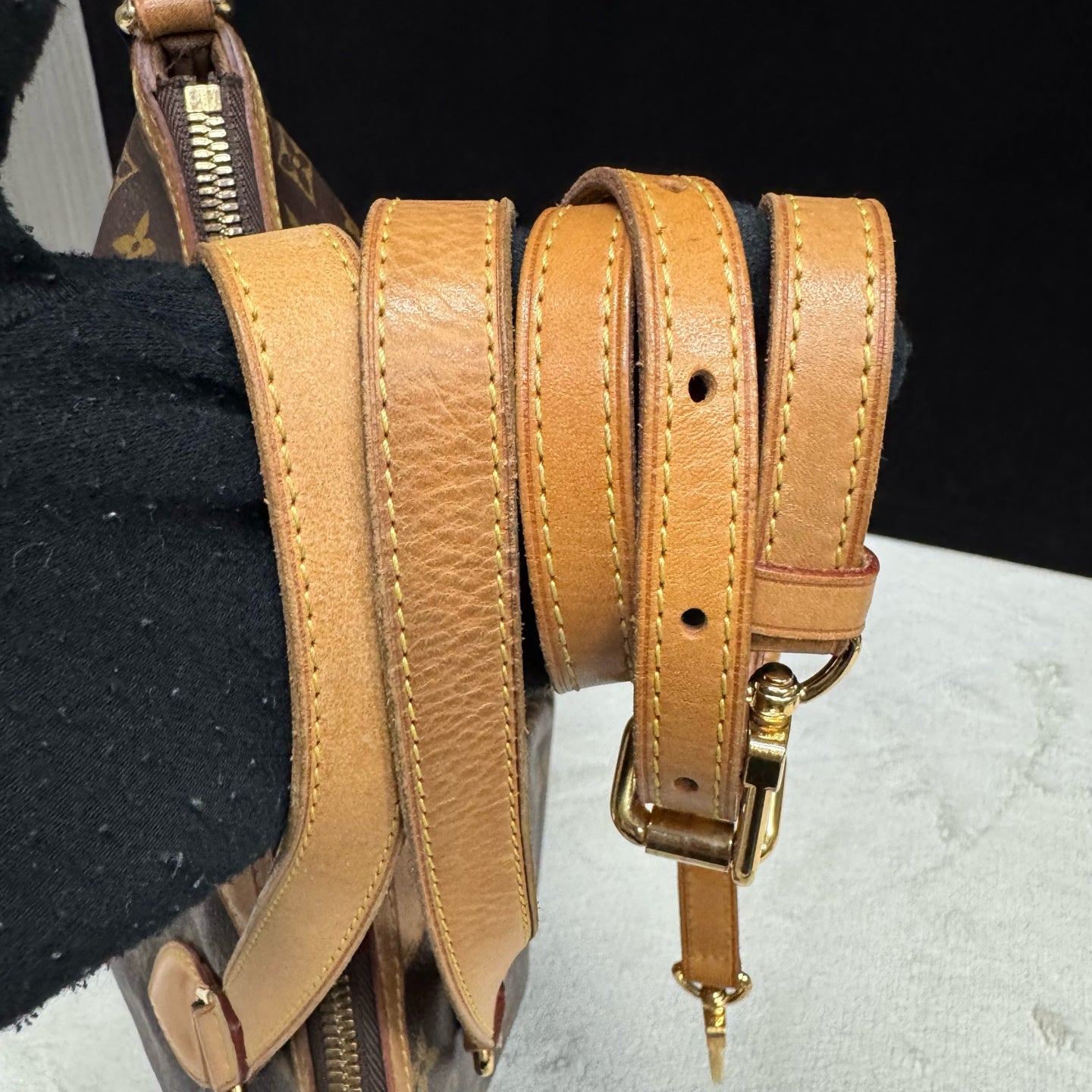 Louis Vuitton - Palermo - Cloth - Brown - (Small)