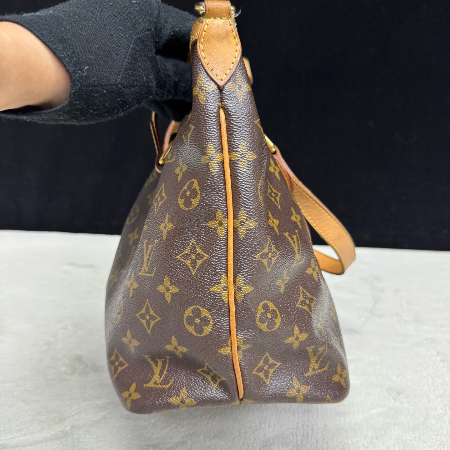 Louis Vuitton - Palermo - Cloth - Brown - (Small)