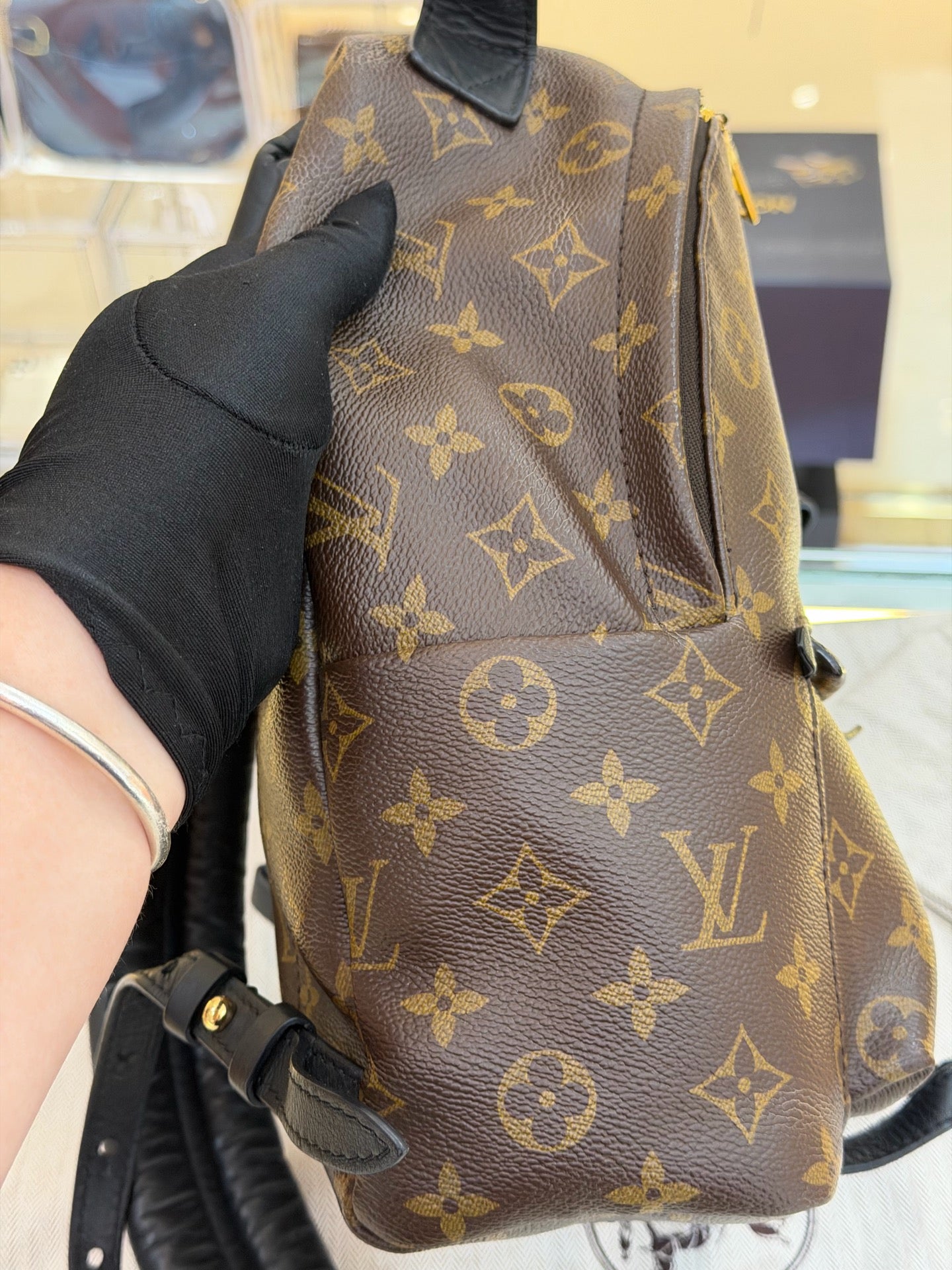 Louis Vuitton - Palm Springs - Leather - Brown - (small)