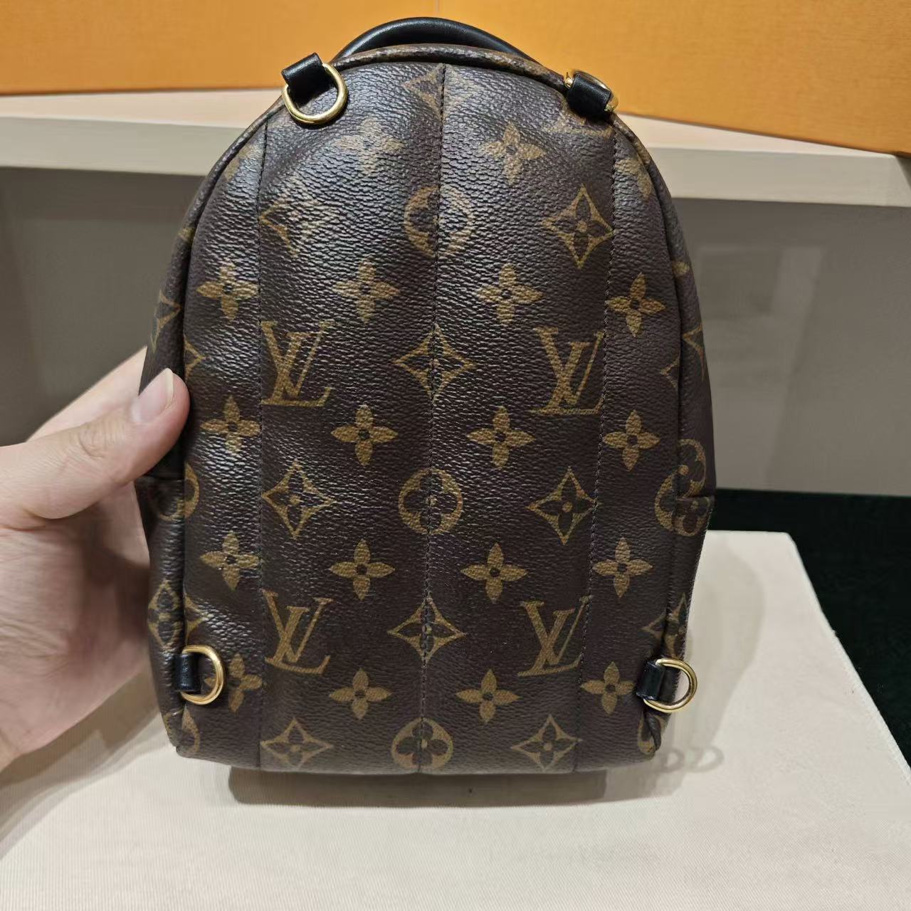 Louis Vuitton - Palm Springs Mini Backpack - Monogram coated canvas with leather trim - Brown - (mini)