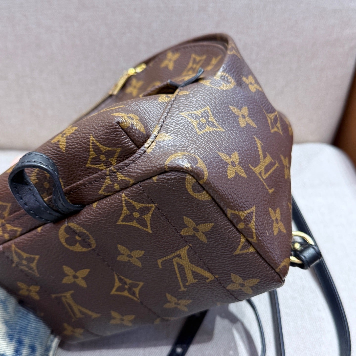 Louis Vuitton - Palm Springs Mini Backpack - Monogram coated canvas with leather trim - Brown with black accents - (mini)