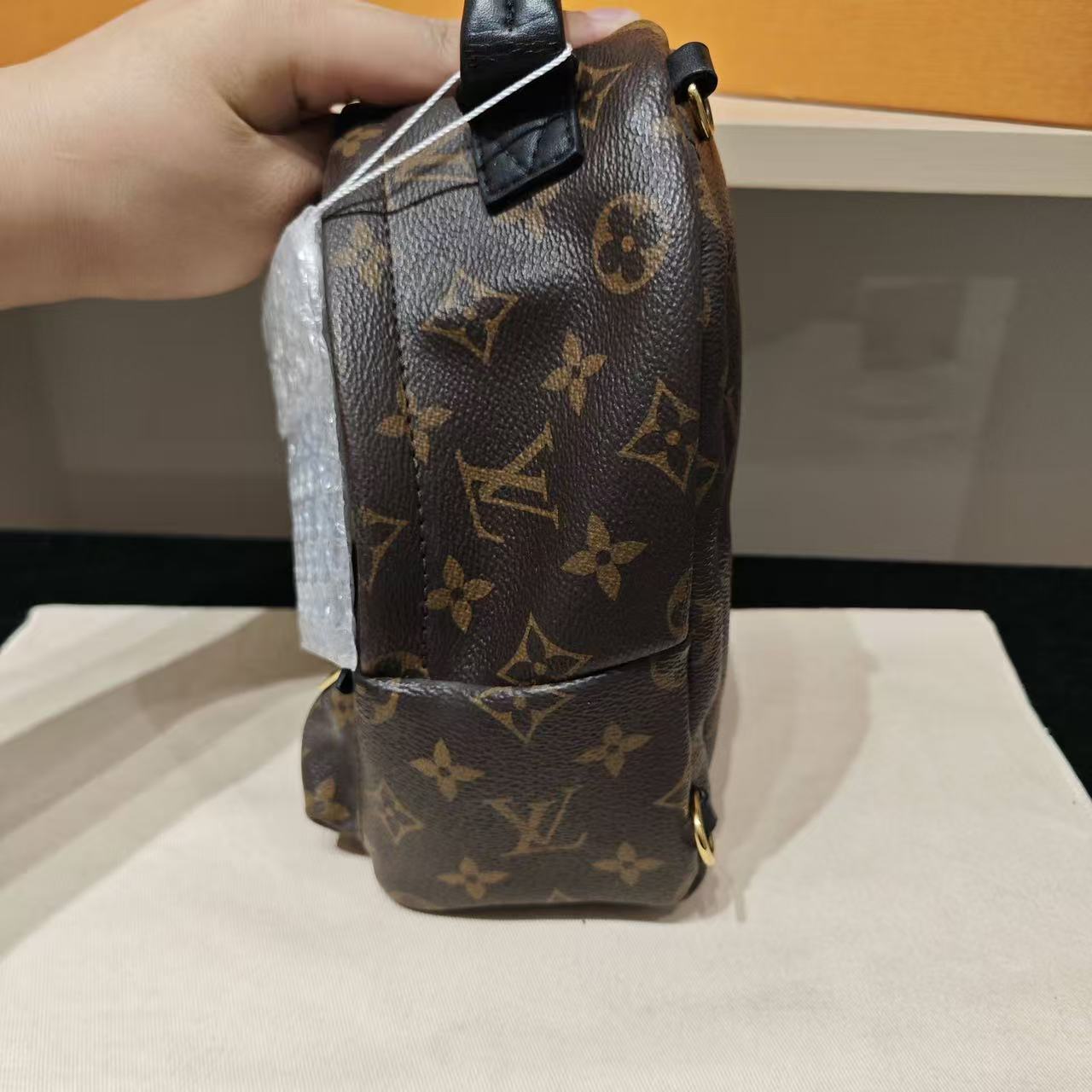 Louis Vuitton - Palm Springs Mini Backpack - Monogram coated canvas with leather trim - Brown - (mini)
