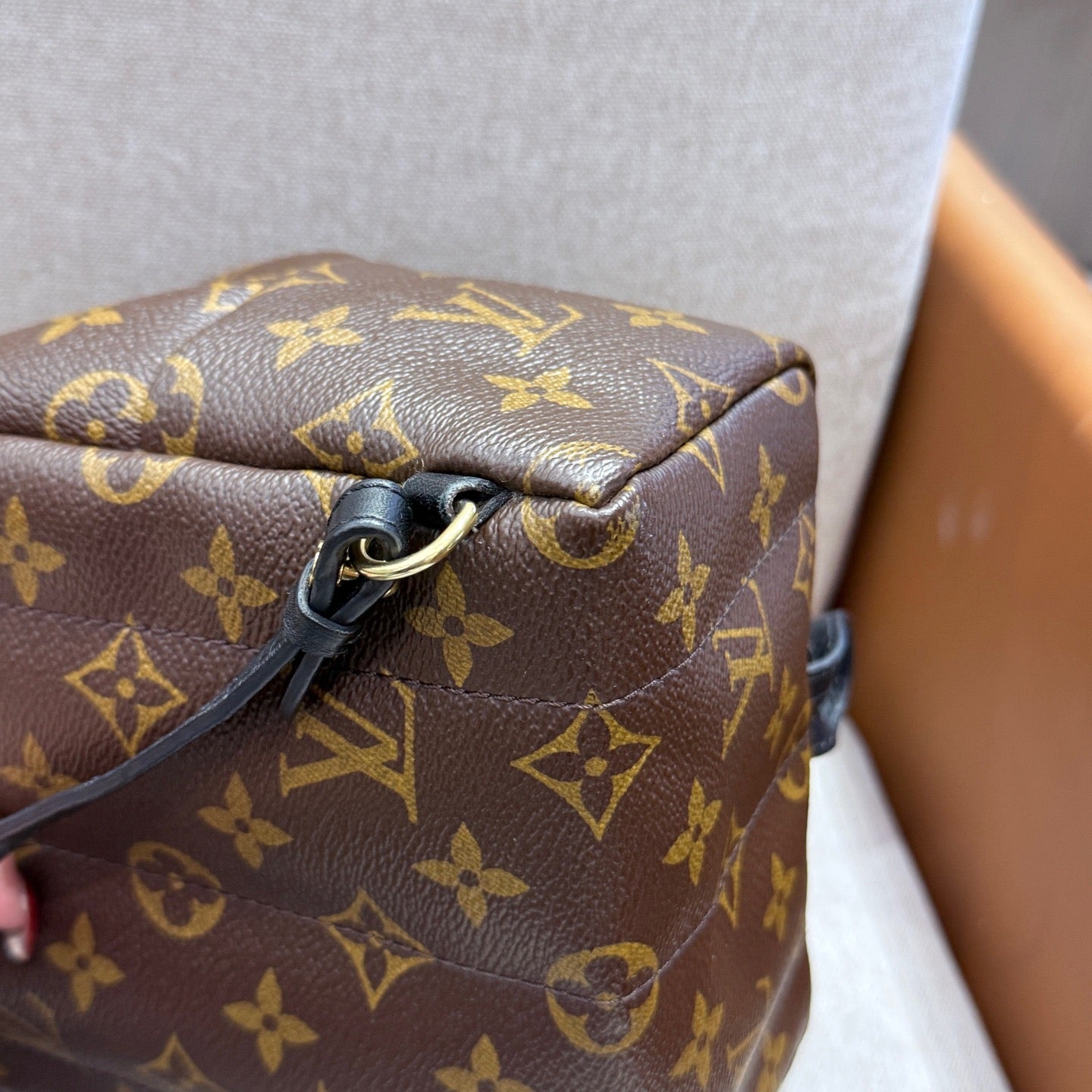 Louis Vuitton - Palm Springs Mini Backpack - Monogram coated canvas with leather trim - Brown with black accents - (mini)