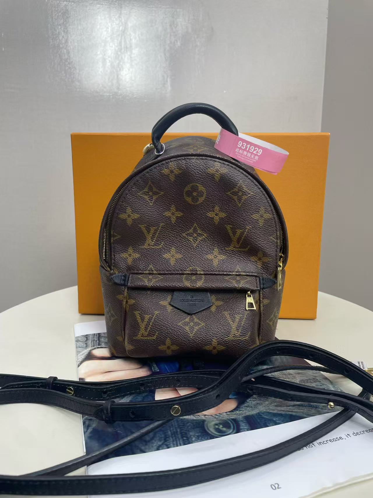 Louis Vuitton - Palm Springs Mini - Monogram coated canvas with leather trim - Brown - (mini)