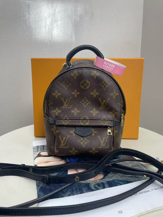 Louis Vuitton - Palm Springs Mini - Monogram coated canvas with leather trim - Brown - (mini)