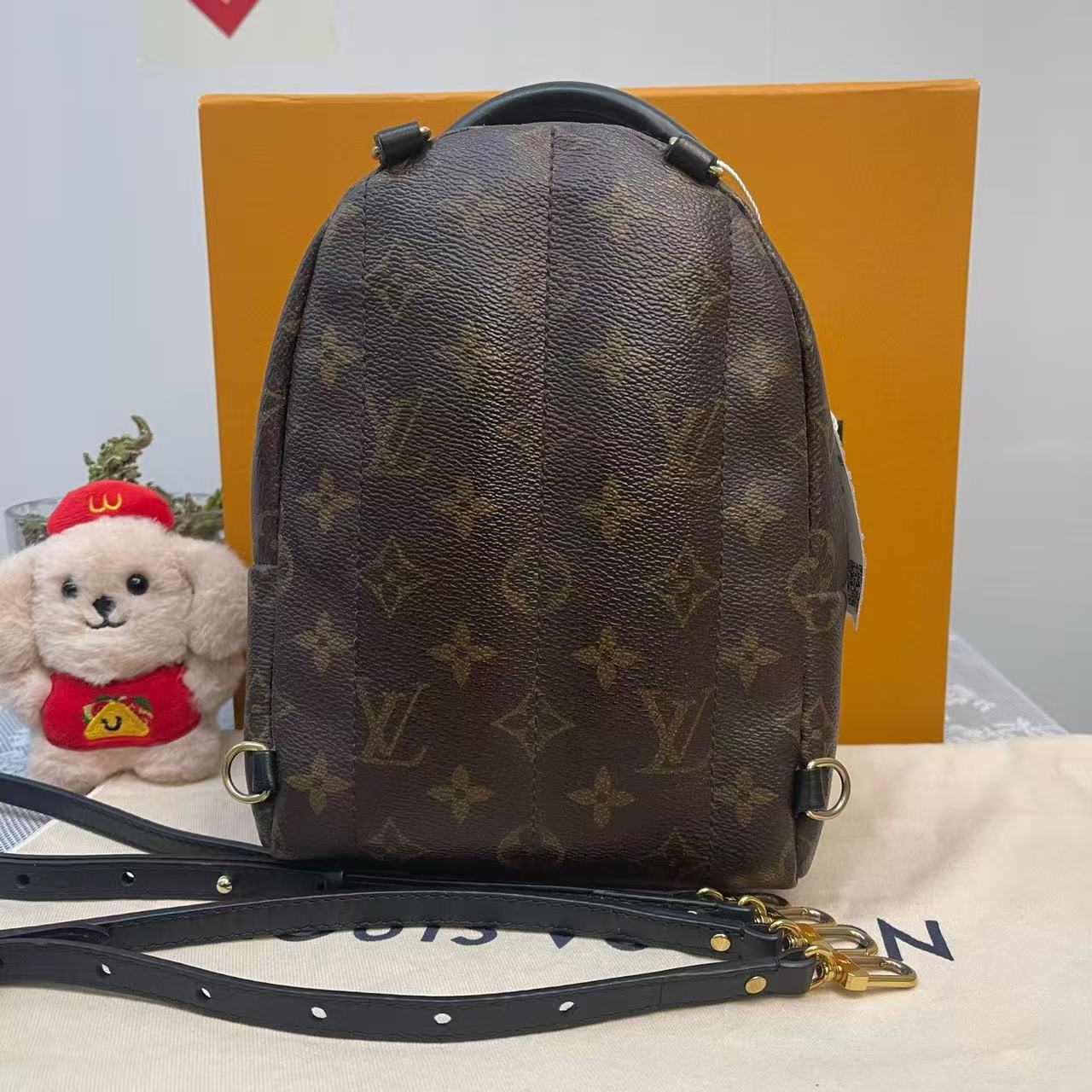 Louis Vuitton - Palm Springs Mini - Monogram coated canvas with leather trim - Brown - (mini)