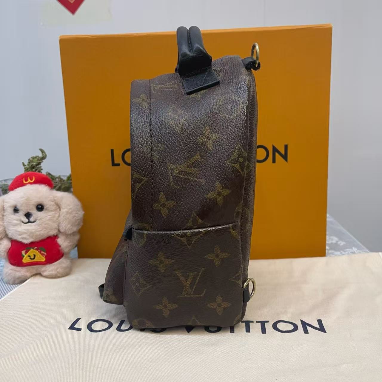Louis Vuitton - Palm Springs Mini - Monogram coated canvas with leather trim - Brown - (mini)