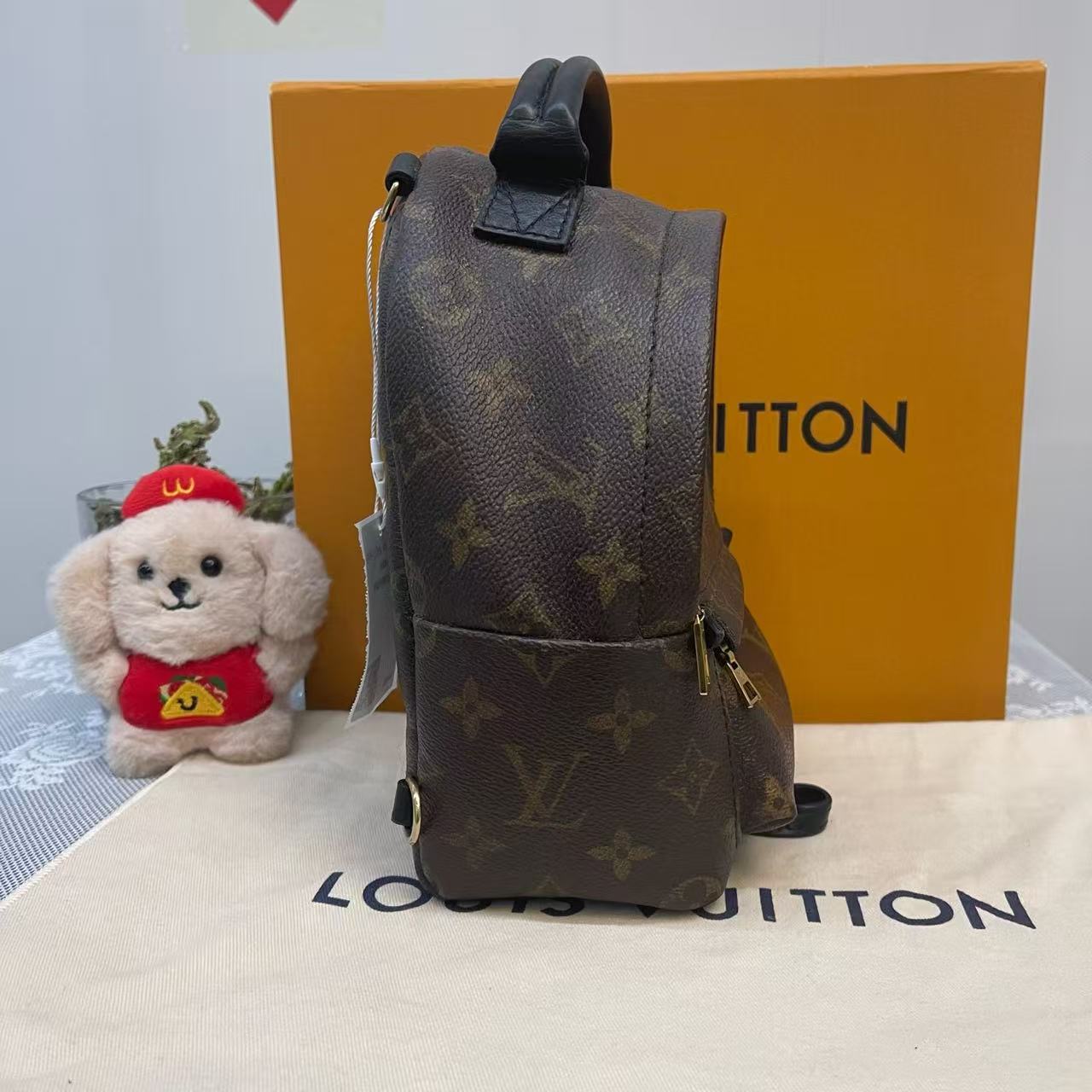 Louis Vuitton - Palm Springs Mini - Monogram coated canvas with leather trim - Brown - (mini)