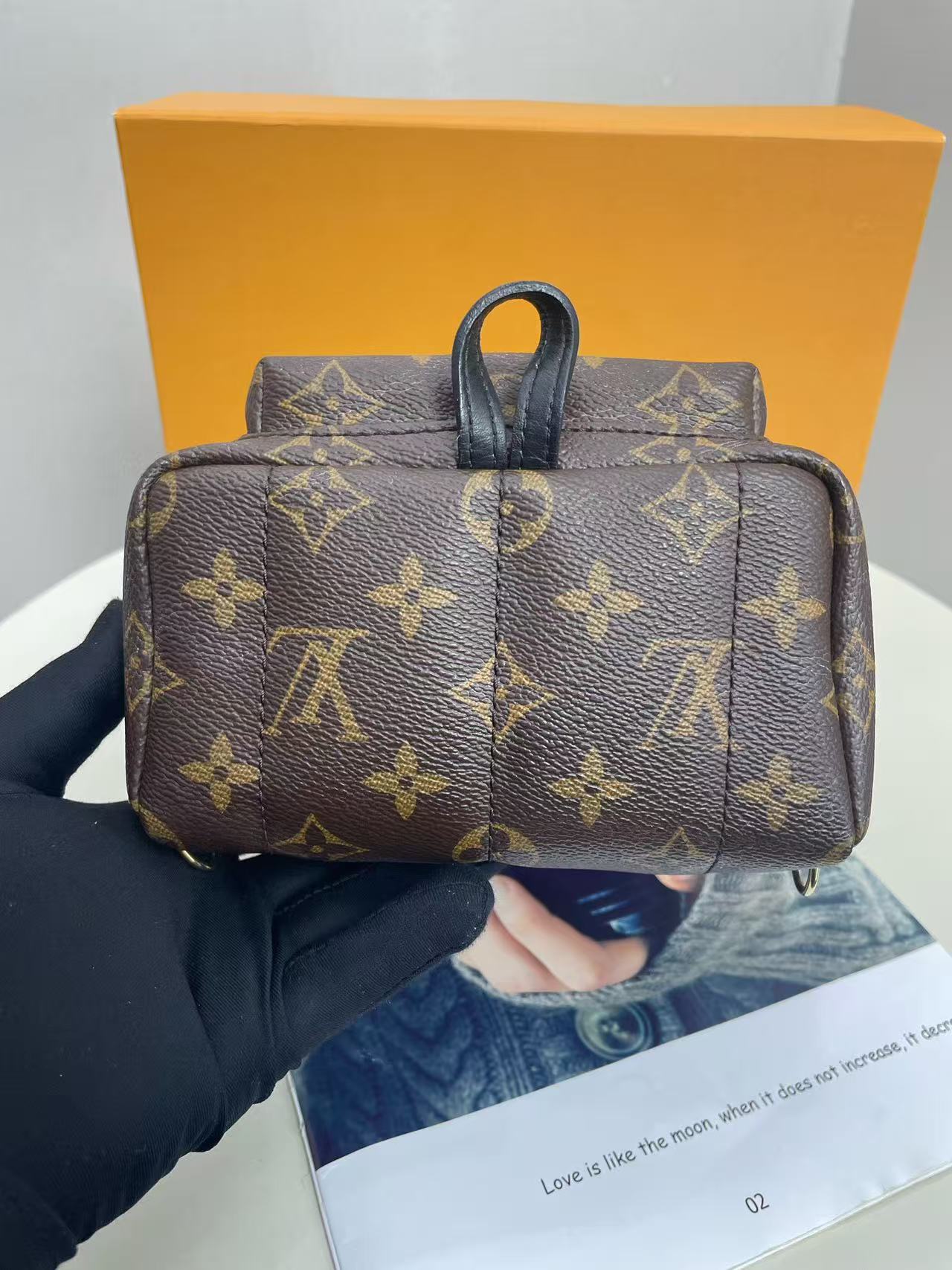 Louis Vuitton - Palm Springs Mini - Monogram coated canvas with leather trim - Brown - (mini)