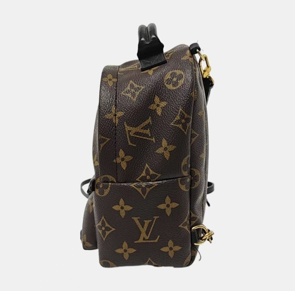 Louis Vuitton - Palm Springs - Monogram coated canvas with black leather trim - Brown - (mini)