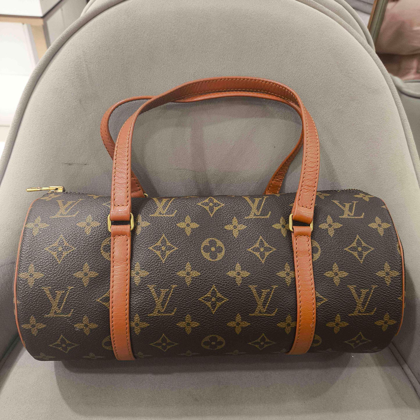 Louis Vuitton - Papillon 30 - Monogram coated canvas with natural cowhide leather trim - Brown - (Medium)