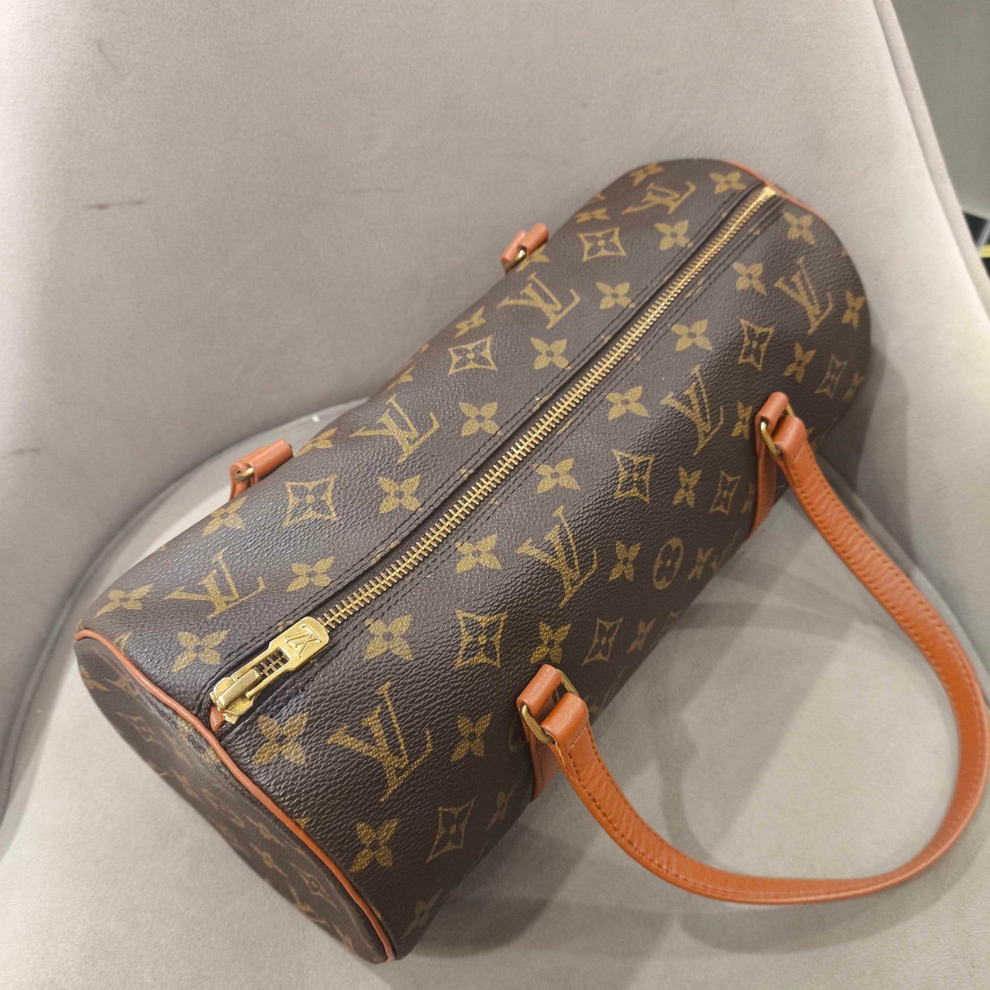 Louis Vuitton - Papillon 30 - Monogram coated canvas with natural cowhide leather trim - Brown - (Medium)