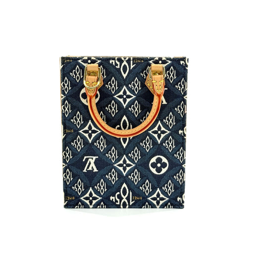 Louis Vuitton - Petit Sac Plat - Denim canvas and Vachetta leather - Blue - (mini)