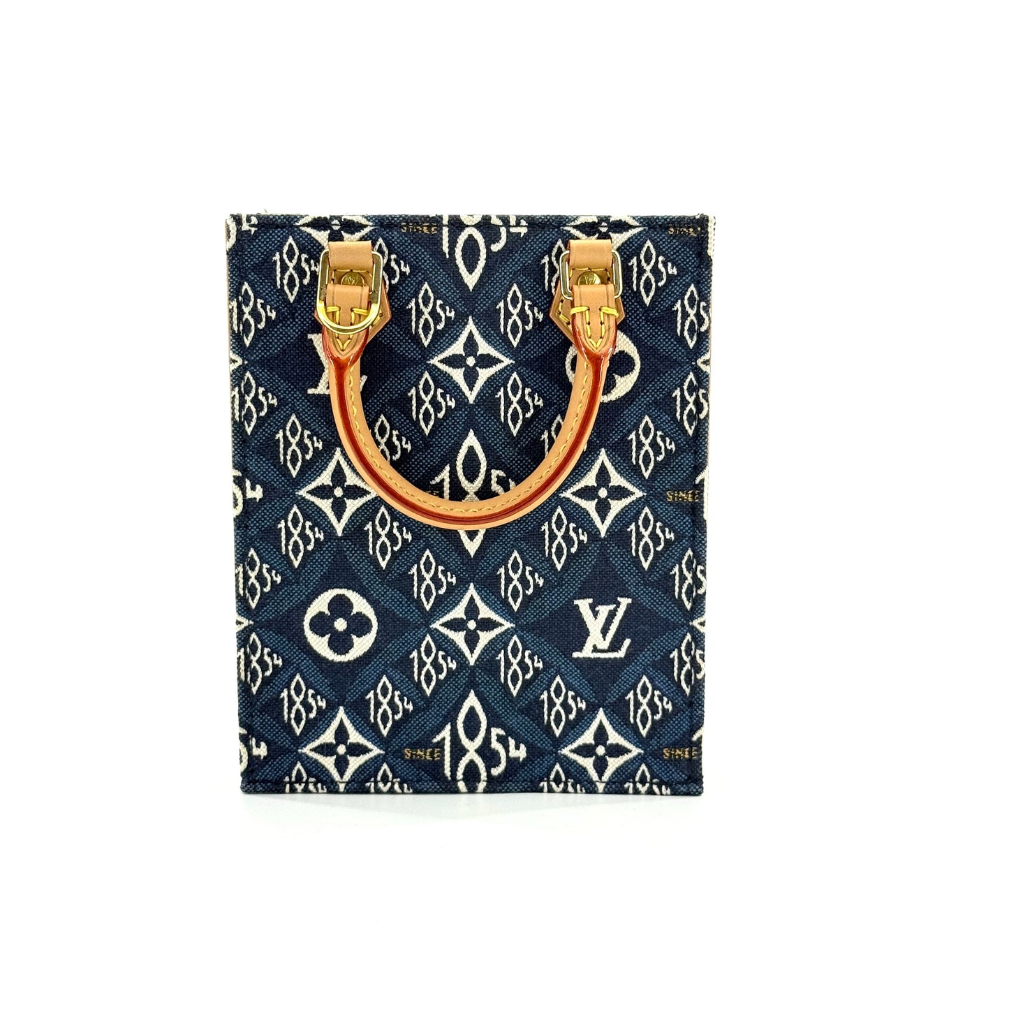 Louis Vuitton - Petit Sac Plat - Denim canvas and Vachetta leather - Blue - (mini)