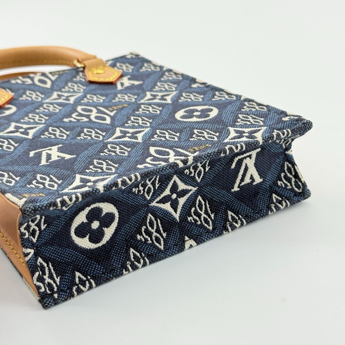 Louis Vuitton - Petit Sac Plat - Denim canvas and Vachetta leather - Blue - (mini)