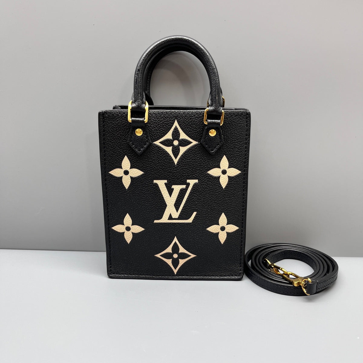 Louis Vuitton - Petit Sac Plat - Leather - Black - (mini)