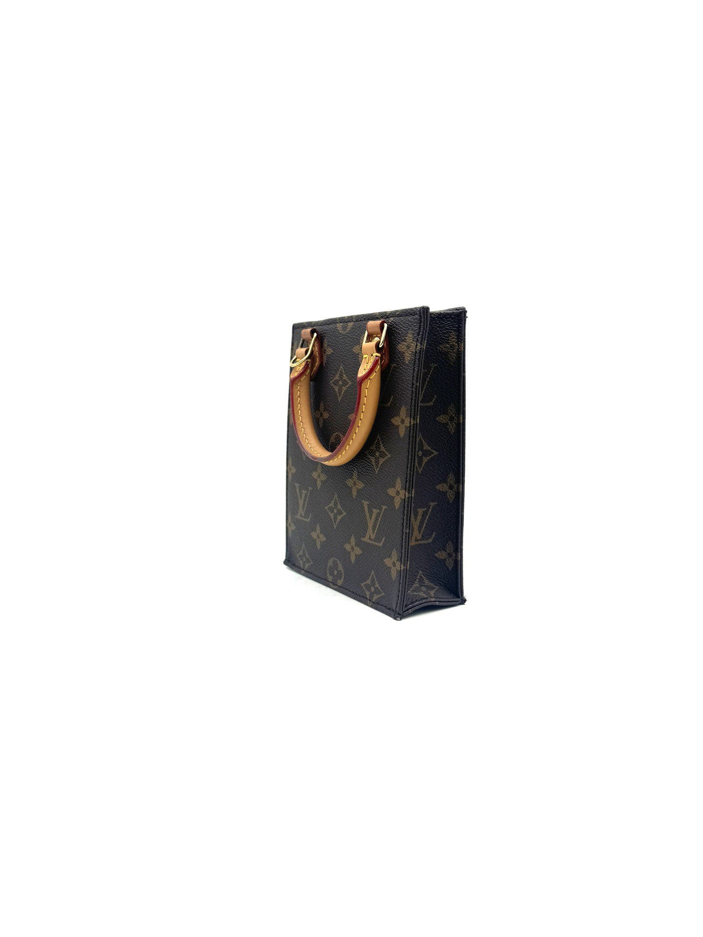 Louis Vuitton - Petit Sac Plat - Monogram coated canvas with Vachetta leather trim - Brown - (mini)