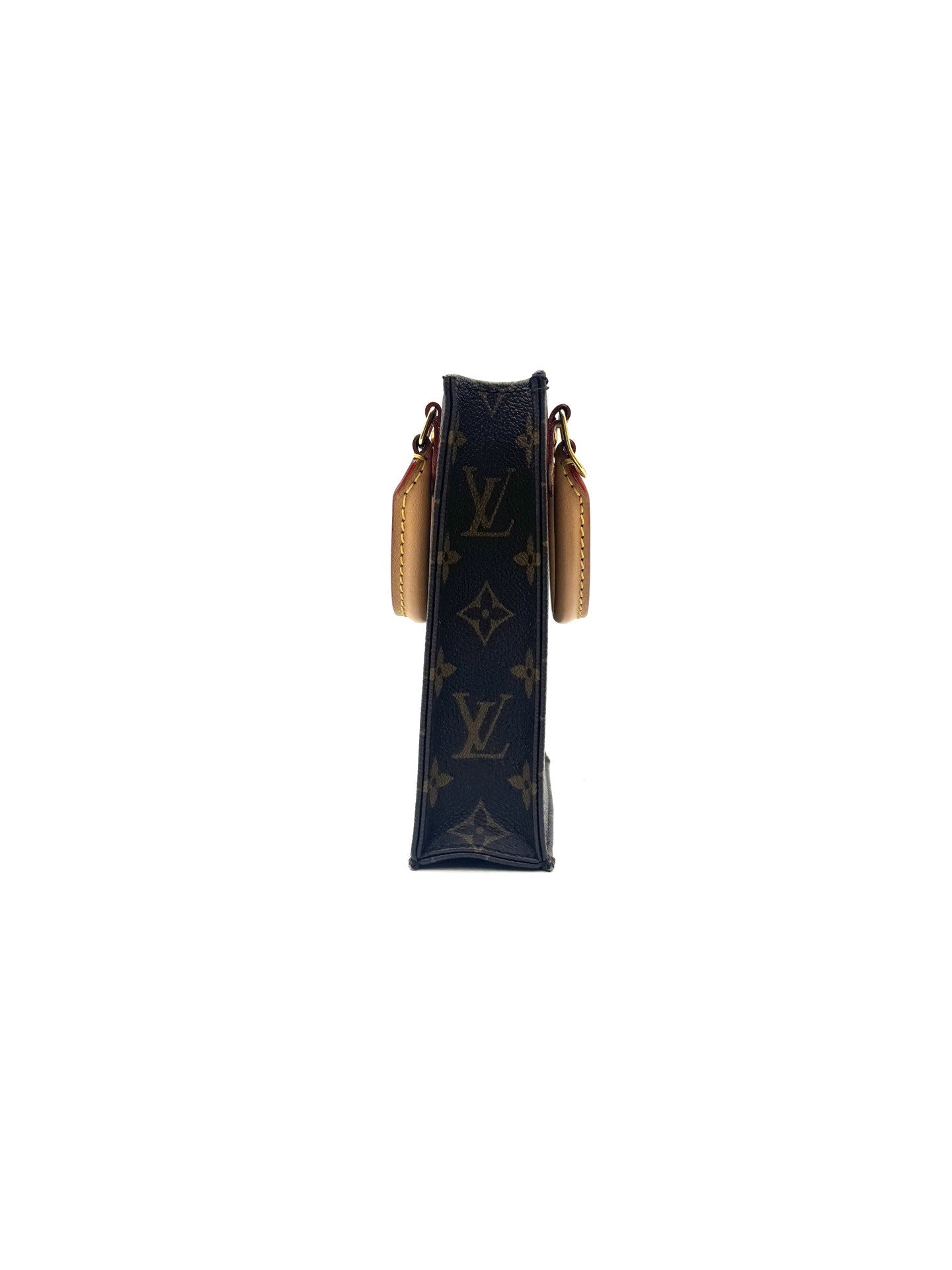 Louis Vuitton - Petit Sac Plat - Monogram coated canvas with Vachetta leather trim - Brown - (mini)