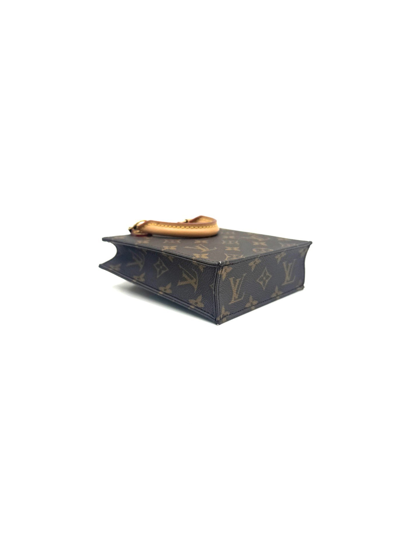 Louis Vuitton - Petit Sac Plat - Monogram coated canvas with Vachetta leather trim - Brown - (mini)