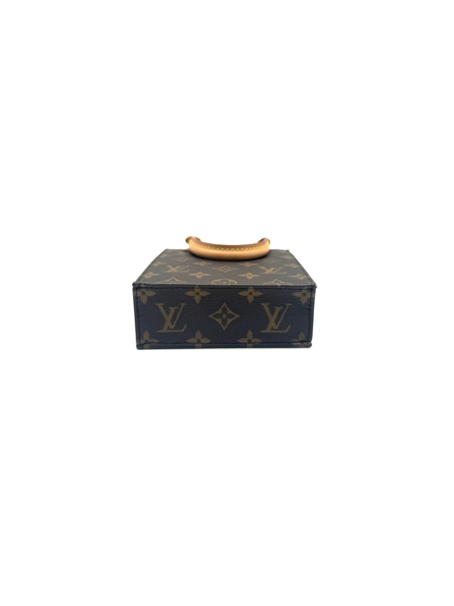 Louis Vuitton - Petit Sac Plat - Monogram coated canvas with Vachetta leather trim - Brown - (mini)