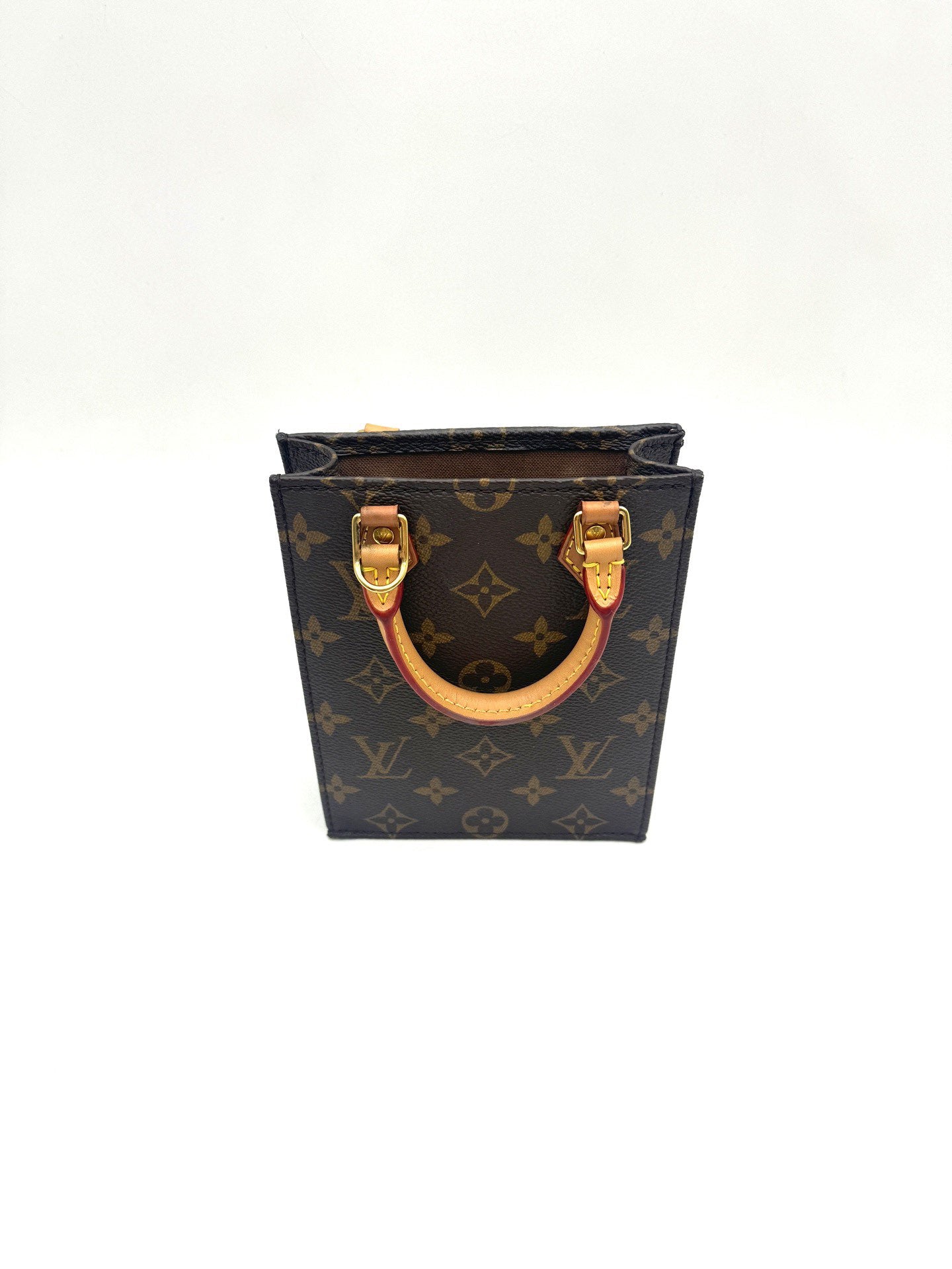Louis Vuitton - Petit Sac Plat - Monogram coated canvas with Vachetta leather trim - Brown - (mini)