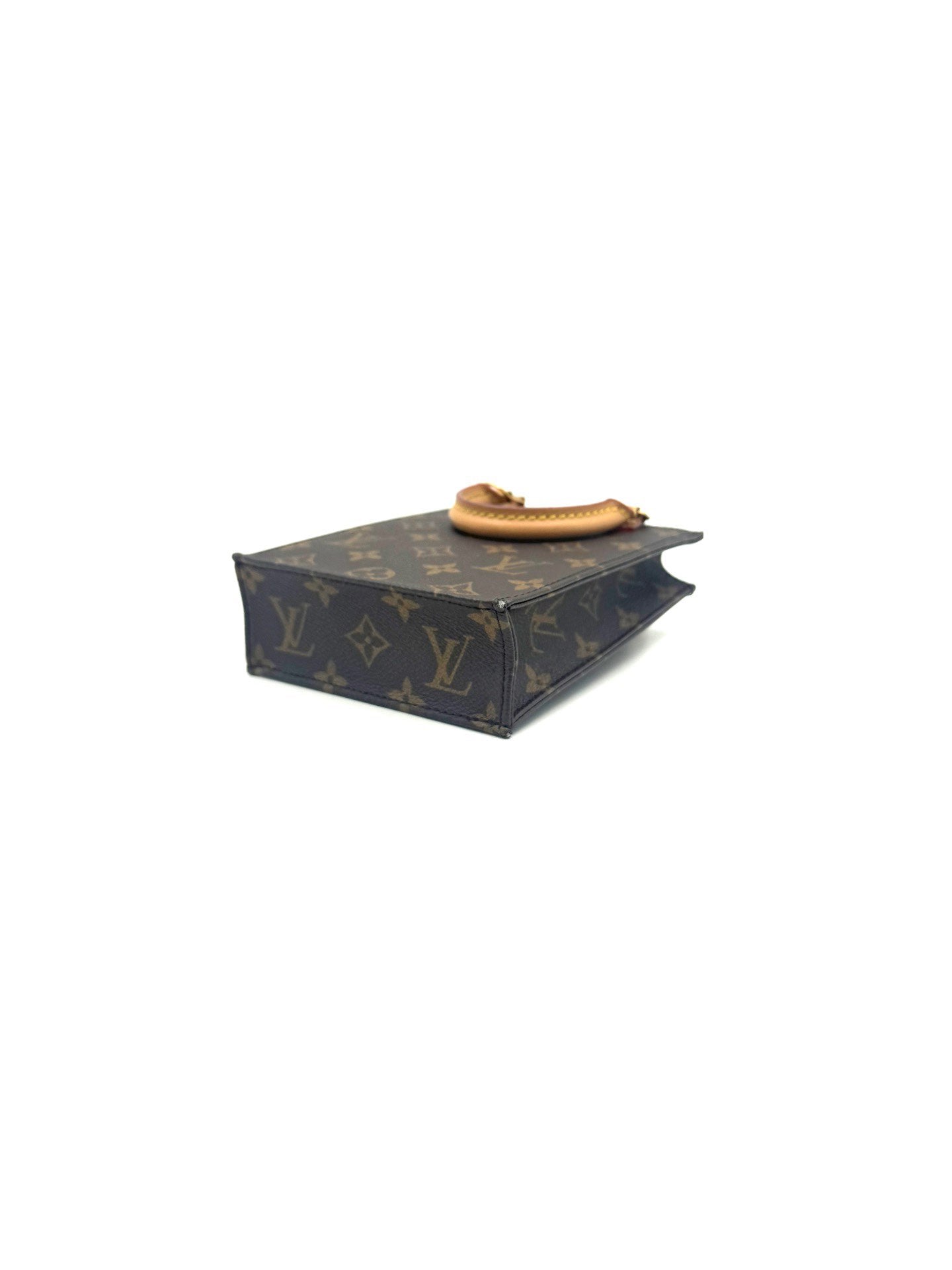 Louis Vuitton - Petit Sac Plat - Monogram coated canvas with Vachetta leather trim - Brown - (mini)