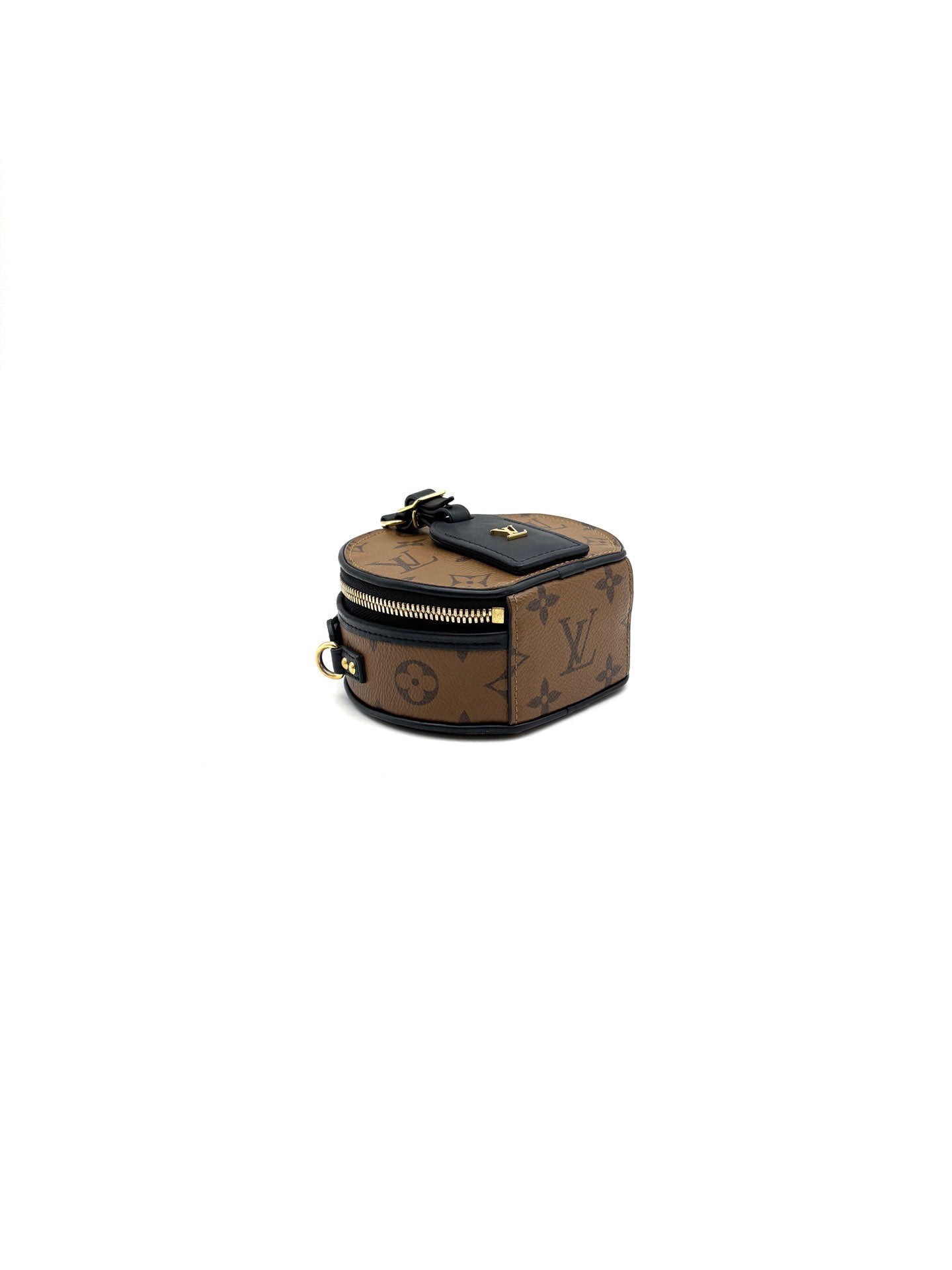 Louis Vuitton - Petite Boîte Chapeau - Monogram Reverse canvas with leather trim - Brown - (mini)