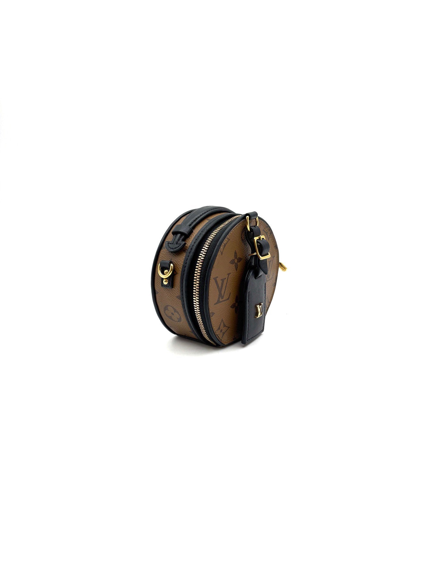 Louis Vuitton - Petite Boîte Chapeau - Monogram Reverse canvas with leather trim - Brown - (mini)