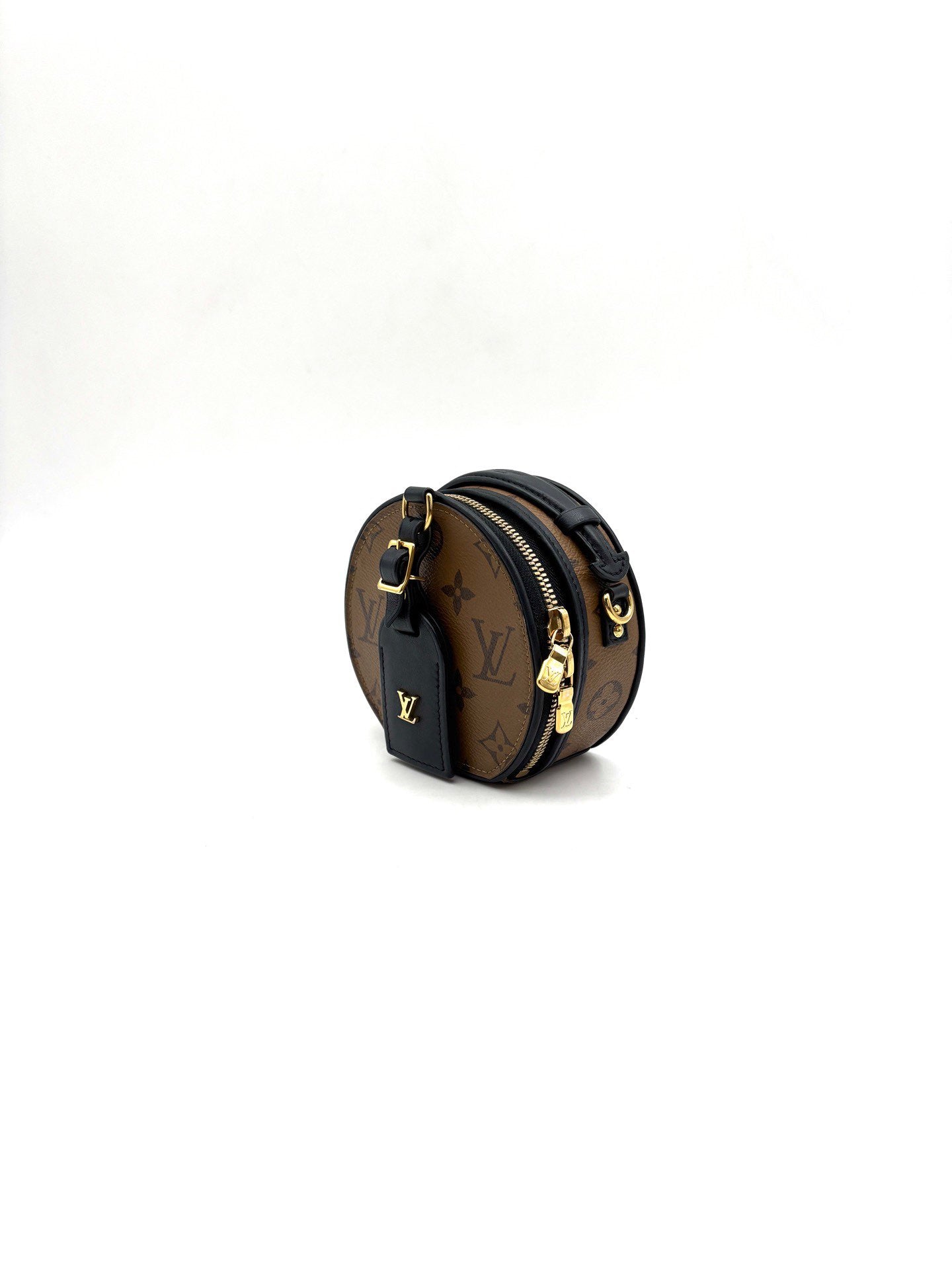 Louis Vuitton - Petite Boîte Chapeau - Monogram Reverse canvas with leather trim - Brown - (mini)