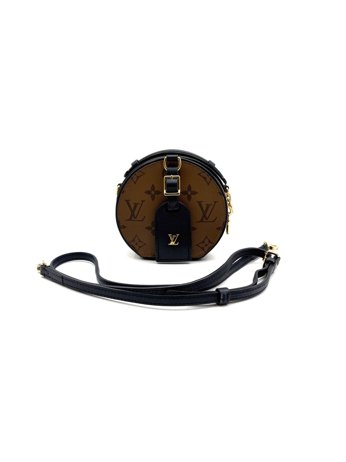 Louis Vuitton - Petite Boîte Chapeau - Monogram Reverse canvas with leather trim - Brown - (mini)