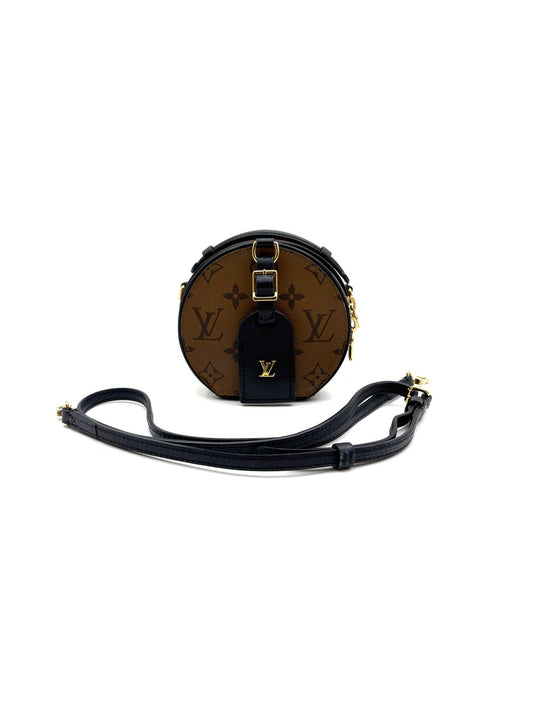 Louis Vuitton - Petite Boîte Chapeau - Monogram Reverse canvas with leather trim - Brown - (mini)